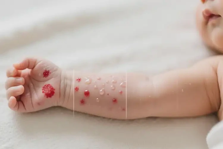 新生兒手臂偶爾起濕疹可以徹底自愈嗎(圖3)