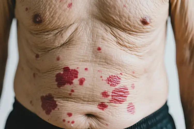 老年人肚子上經(jīng)常起濕疹不管它會(huì)自己痊愈嗎(圖1)