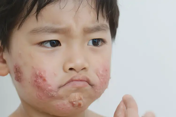小兒臉上容易起濕疹不管它會自己痊愈嗎(圖4)