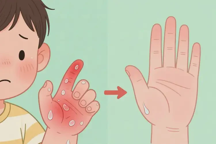 小孩手上出濕疹可以徹底自愈嗎(圖2)