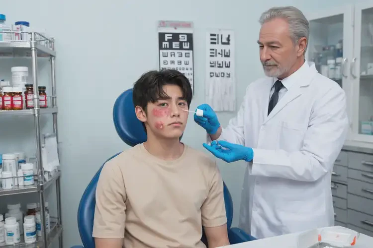 青少年面部長濕疹不管它會自己好嗎(圖3)