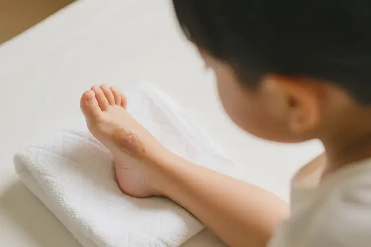 小兒腳上出現(xiàn)濕疹不管它會自己痊愈嗎(圖2)