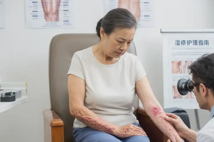 女人四肢經(jīng)常起濕疹不管它會(huì)自己自愈嗎(圖4)