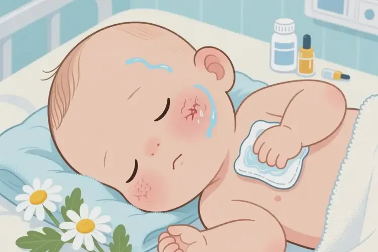 婴儿面部偶尔长湿疹能靠自己自愈吗(图2)