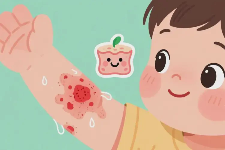 幼兒手臂上出現(xiàn)濕疹不管它會自己自愈嗎(圖1)