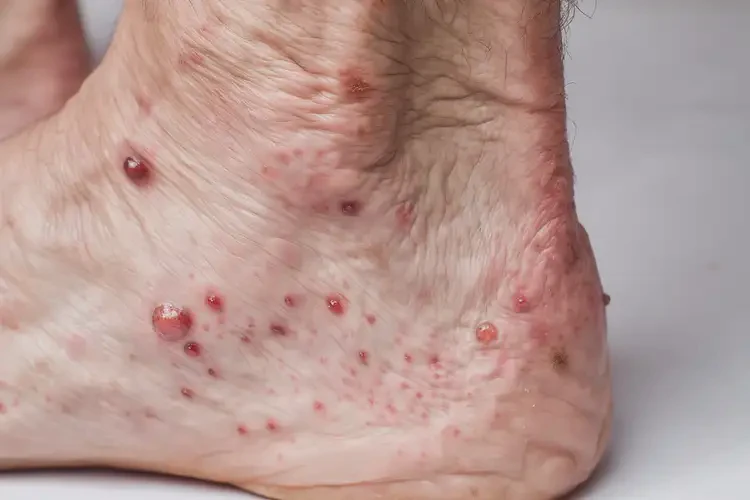 老人腳上經(jīng)常長濕疹能徹底自愈嗎(圖4)