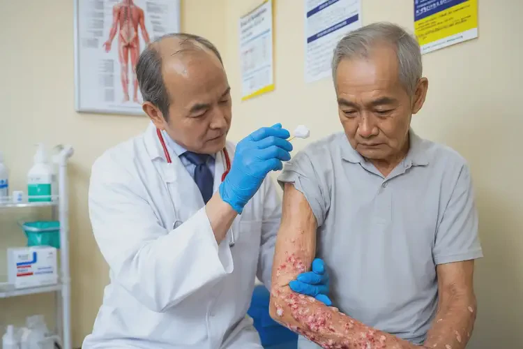 老年人手臂容易起濕疹能夠徹底治愈嗎(圖3)