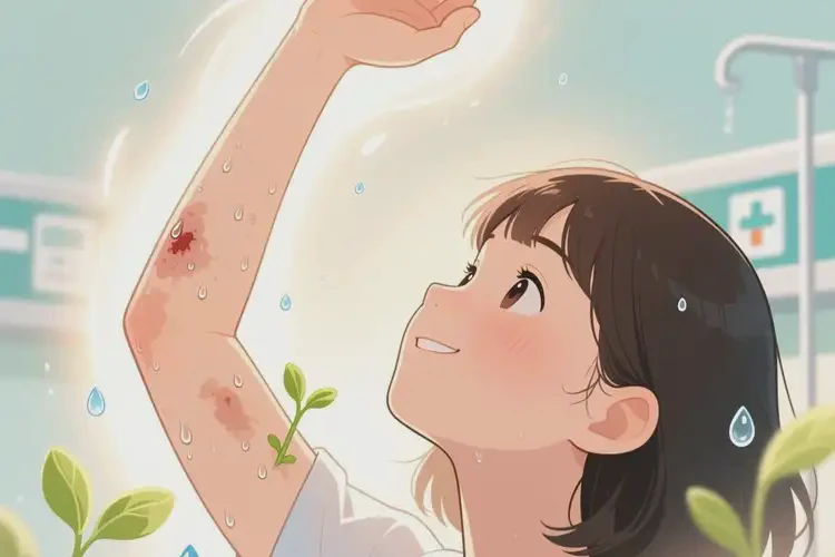 女生手臂上經(jīng)常長濕疹可不可以徹底自愈(圖1)