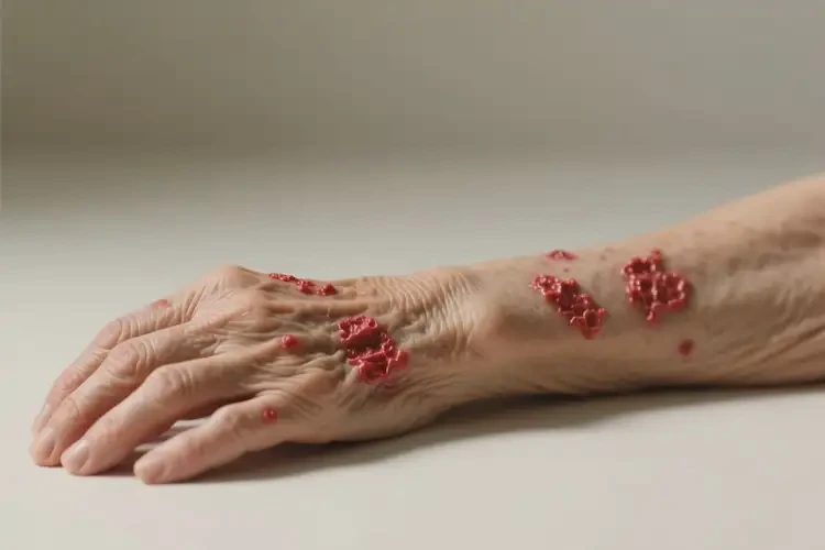 老人手臂有濕疹能徹底自愈嗎(圖2)