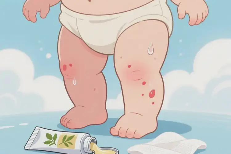 寶寶大腿上偶爾長濕疹不管它會自己好嗎(圖1)