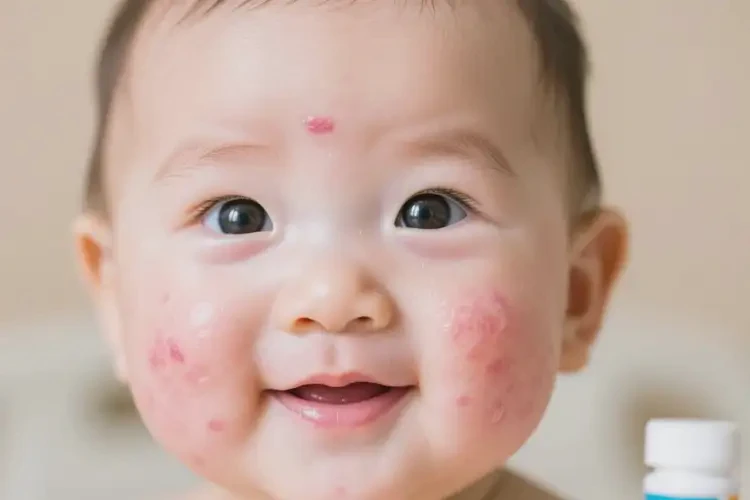 寶寶臉上容易長濕疹不管它會自己自愈嗎(圖4)