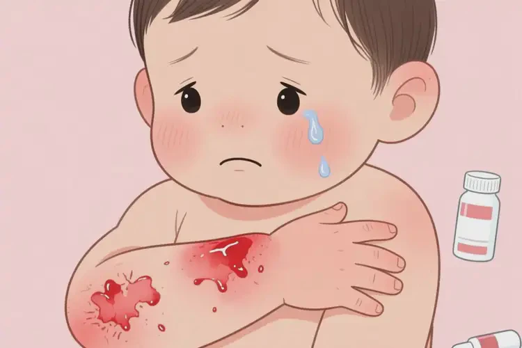 幼兒手臂上出現(xiàn)濕疹不管它會自己自愈嗎(圖4)