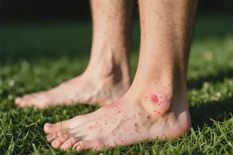 男人腳上偶爾長濕疹不管它會自己好嗎(圖2)