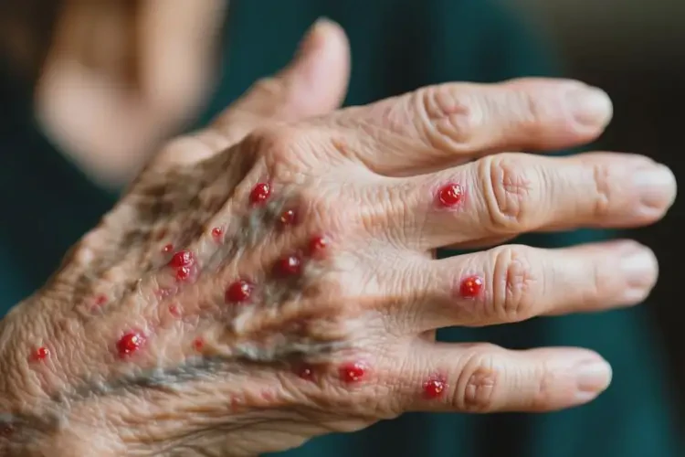 老年人手上出濕疹不管它會(huì)自己自愈嗎(圖1)