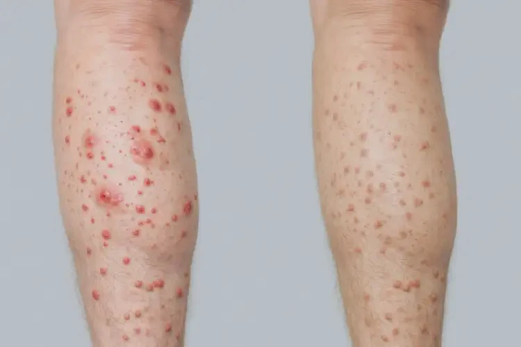 男人小腿出現(xiàn)濕疹能夠徹底治愈嗎(圖1)