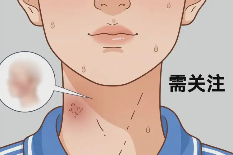 中学生脖子容易起湿疹不管它会自己自愈吗(图1)