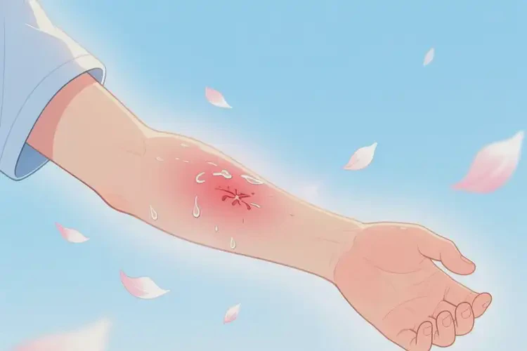 男生手臂上容易起濕疹不管它會(huì)自己好嗎(圖2)