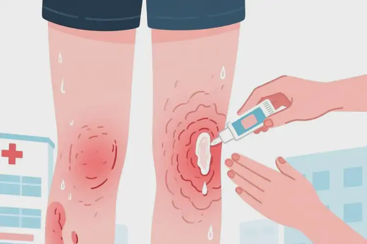 青年人大腿上出濕疹能夠徹底治愈嗎(圖1)