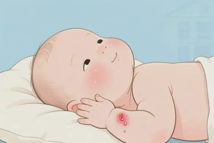 嬰兒手上經(jīng)常長濕疹不管它會(huì)自己好嗎(圖1)