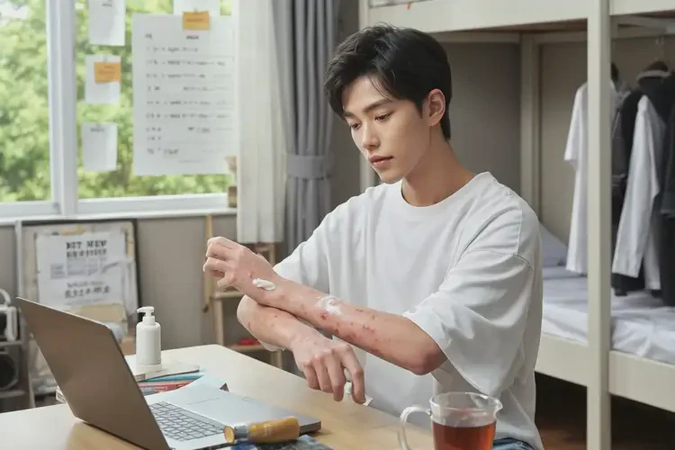 大學(xué)生肚子容易長(zhǎng)濕疹不管它會(huì)自己自愈嗎(圖2)