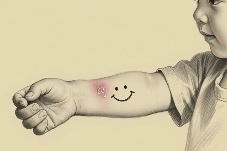 孩子手臂上長濕疹可以徹底自愈嗎(圖1)