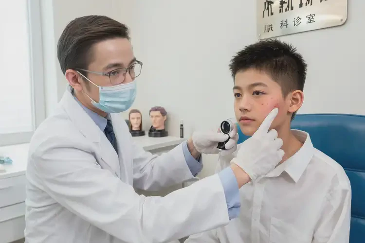 青少年面部偶爾長濕疹不管它會(huì)自己痊愈嗎(圖1)