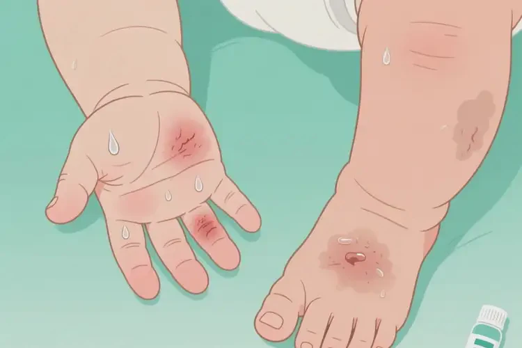 新生兒四肢經(jīng)常起濕疹可以徹底自愈嗎(圖1)