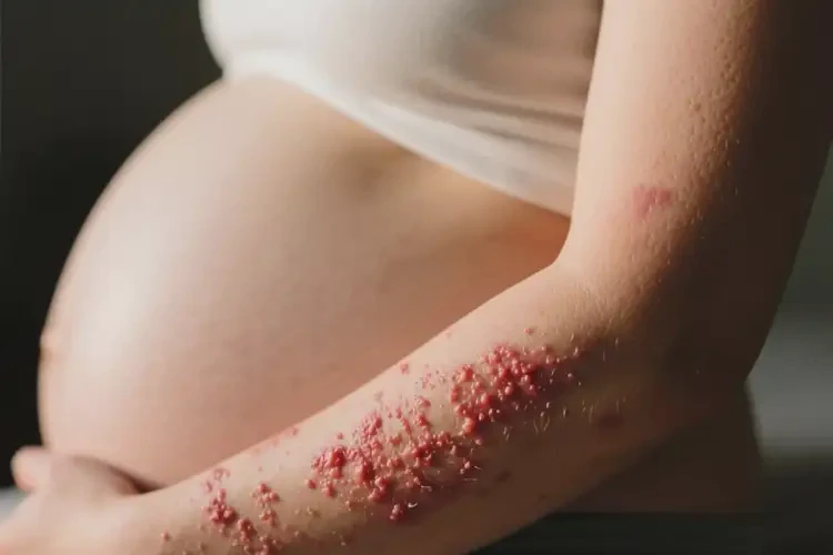 產(chǎn)婦手臂上長濕疹能靠自己自愈嗎(圖2)