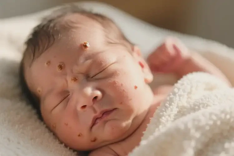 新生兒面部經(jīng)常長濕疹能徹底自愈嗎(圖3)