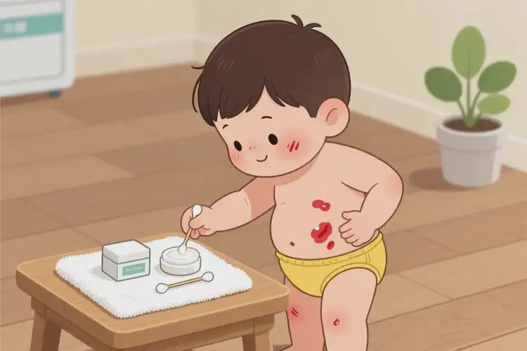 兒童肚子容易起濕疹不管它會(huì)自己好嗎(圖2)