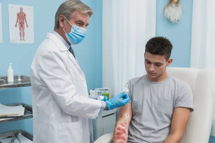 男生手臂上長濕疹不管它會自己痊愈嗎(圖2)