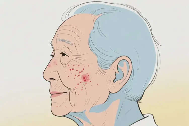 高齡老人面部經(jīng)常起濕疹不管它會自己痊愈嗎(圖1)