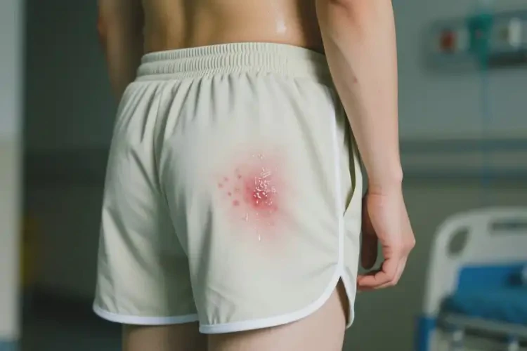 青年人屁股出濕疹可以徹底自愈嗎(圖1)