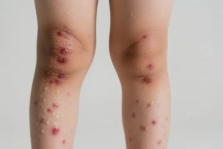 小孩大腿上出現(xiàn)濕疹能徹底自愈嗎(圖2)