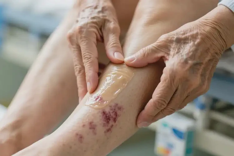 高齡老人小腿上起濕疹能夠徹底治愈嗎(圖1)