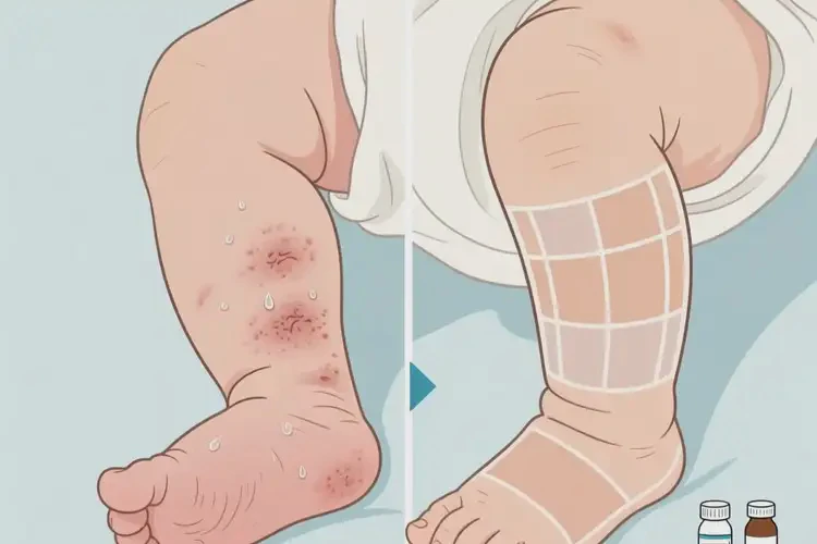 新生兒小腿上出現(xiàn)濕疹能夠徹底治愈嗎(圖4)