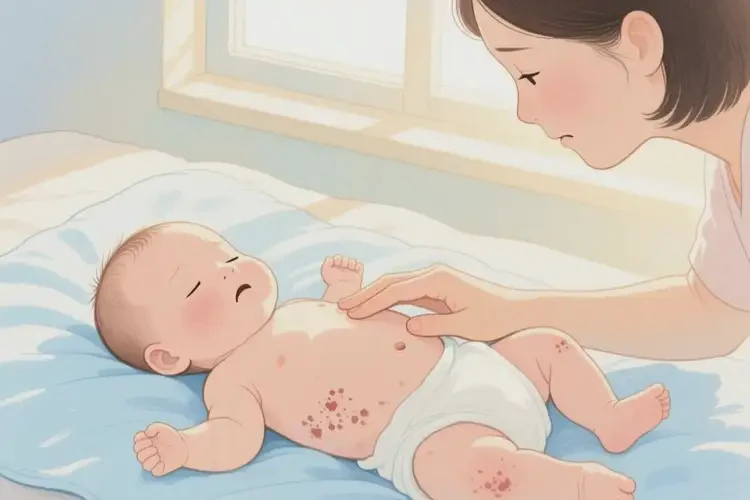 孩子肚子長濕疹不管它會自己自愈嗎(圖4)
