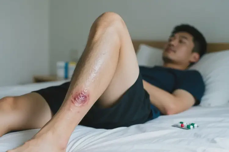 男性小腿上出濕疹可以徹底自愈嗎(圖1)