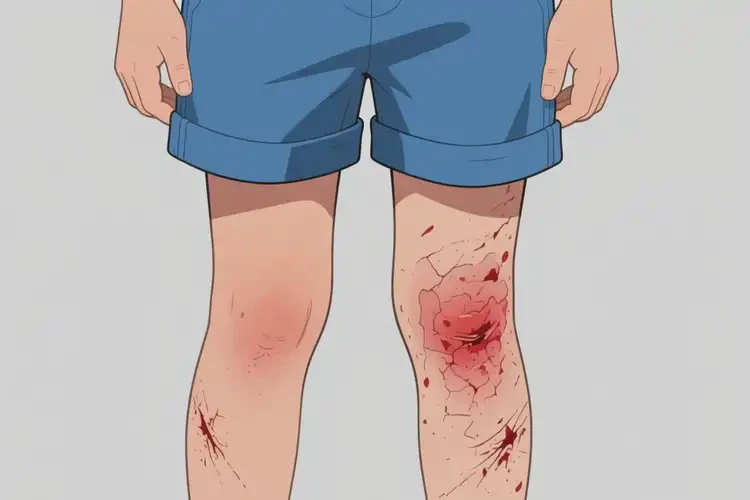 小学生大腿上长湿疹不管它会自己自愈吗(图2)