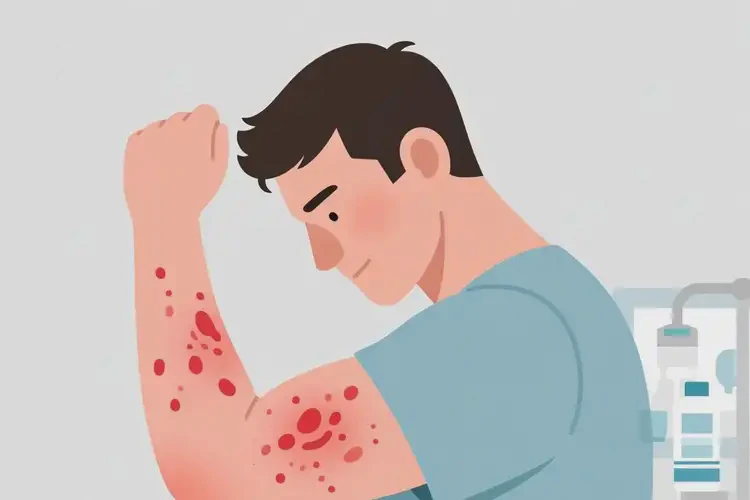 男生手臂上容易起濕疹能靠自己自愈嗎(圖1)