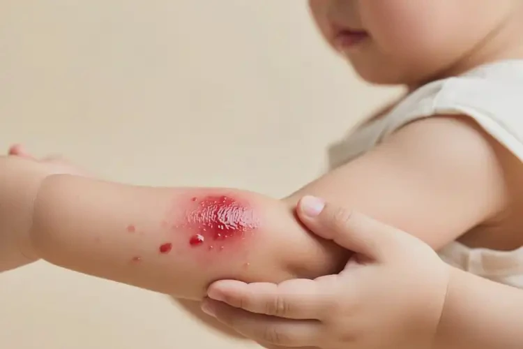 小兒手臂容易起濕疹不管它會(huì)自己痊愈嗎(圖1)