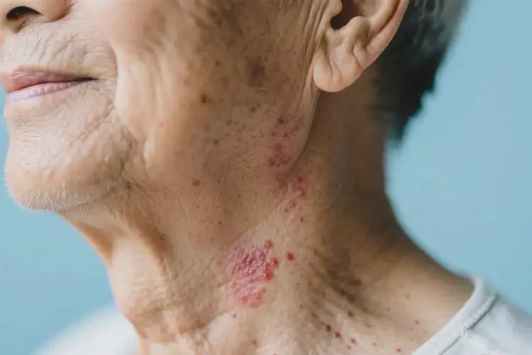 老人脖子上偶爾起濕疹能徹底自愈嗎(圖1)