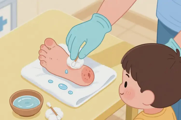 少兒腳上有濕疹不管它會(huì)自己好嗎(圖2)