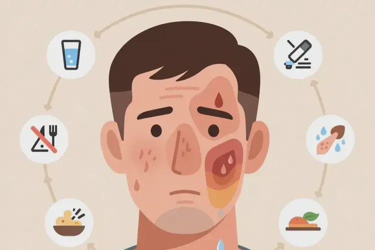 男人面部長(zhǎng)濕疹能徹底自愈嗎(圖1)