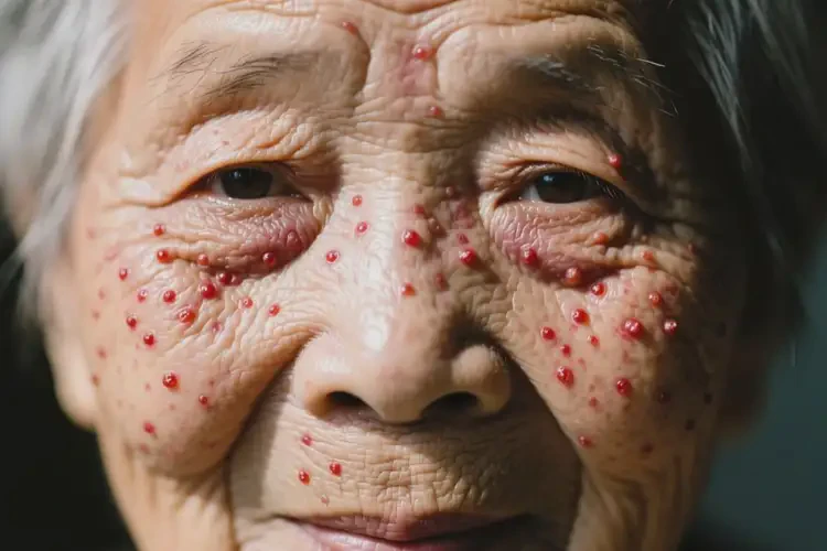 高齡老人臉上出濕疹不管它會自己好嗎(圖2)