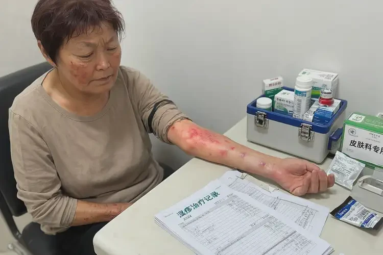 女人全身有濕疹不管它會(huì)自己自愈嗎(圖1)