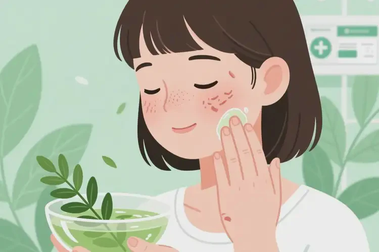 女生臉上長濕疹能徹底自愈嗎(圖1)