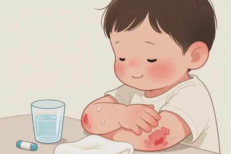 幼兒手臂上出現(xiàn)濕疹不管它會自己自愈嗎(圖2)