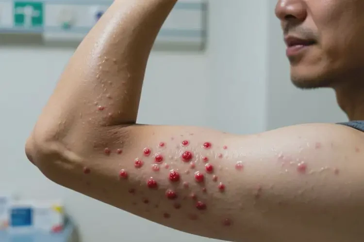 男性手臂上經(jīng)常起濕疹不管它會自己好嗎(圖4)