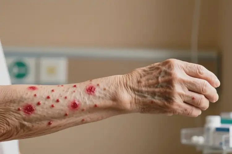 老人手臂出現(xiàn)濕疹不管它會(huì)自己好嗎(圖2)